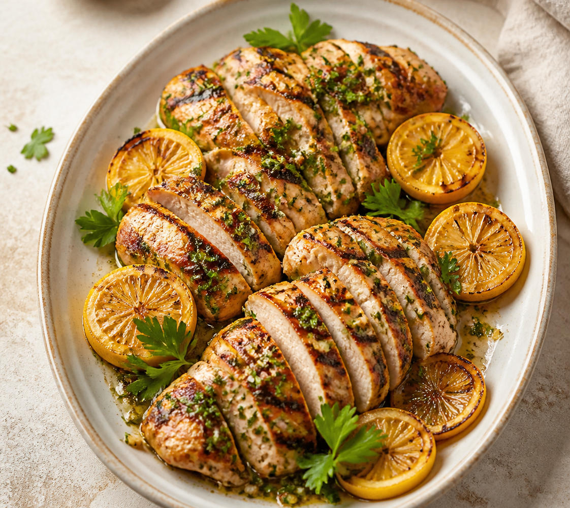 Grilled lemon garlic chicken